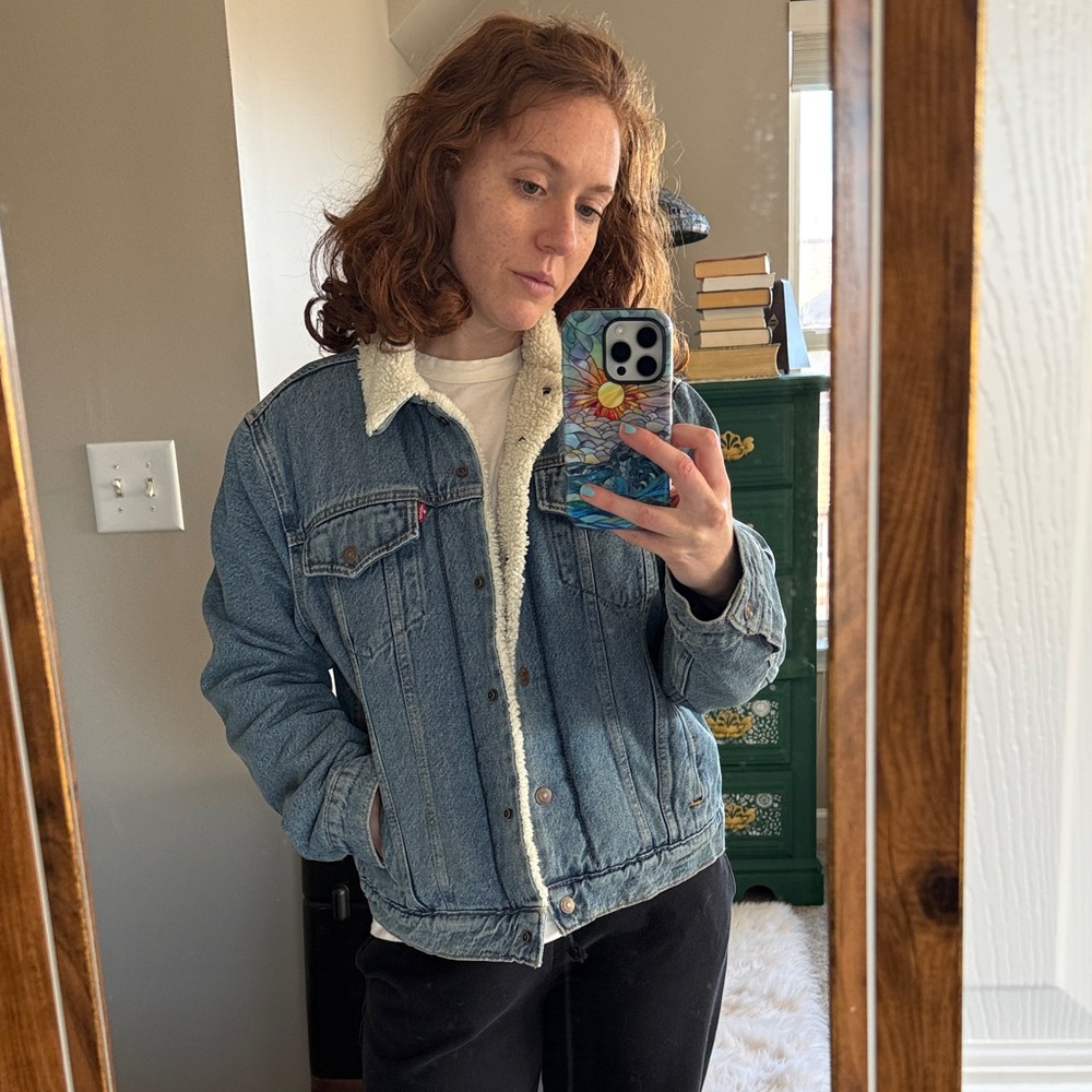 Levi Denim Sherpa-Lined Jacket